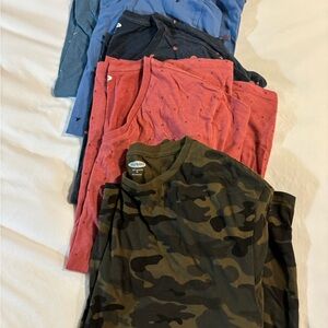 Old Navy Men's Short Sleeve Tees - Camo, Red, Blue